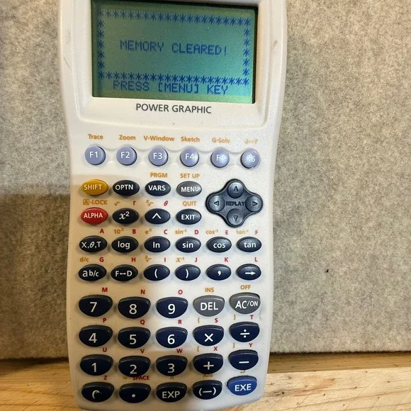 Casio fx-9750G PLUS Power Graphic Graphing Calculator Teal White with Cover - Picture 2 of 4